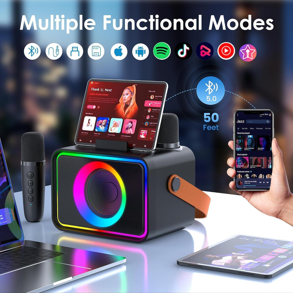YLL Upgraded Portable Karaoke Machine for Adults, Bluetooth Speaker wi