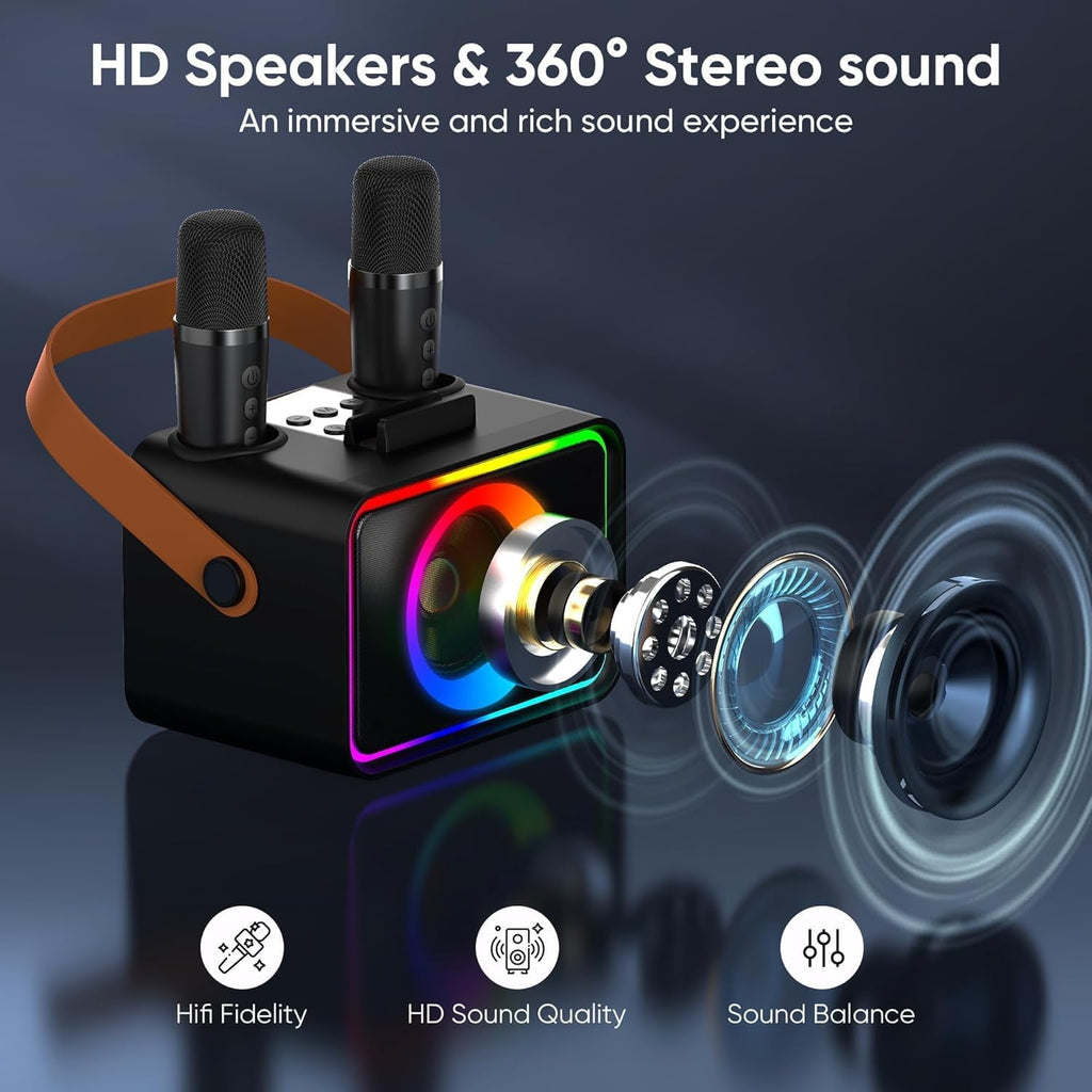 YLL Upgraded Portable Karaoke Machine for Adults, Bluetooth Speaker wi