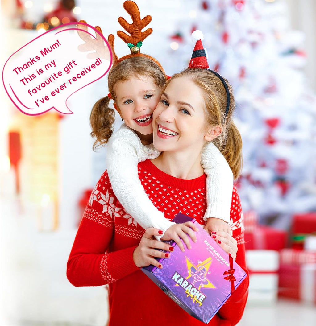 YLL Mini Karaoke Machine for Kids Adults, Portable Speaker with 2 Wireless Microphones, 2025 Top Christmas Toys Birthday Gifts for Girls 3, 4, 5, 6, 7, 8, 9, 10, 12+ Years Old Toddler grandkids (Rose)