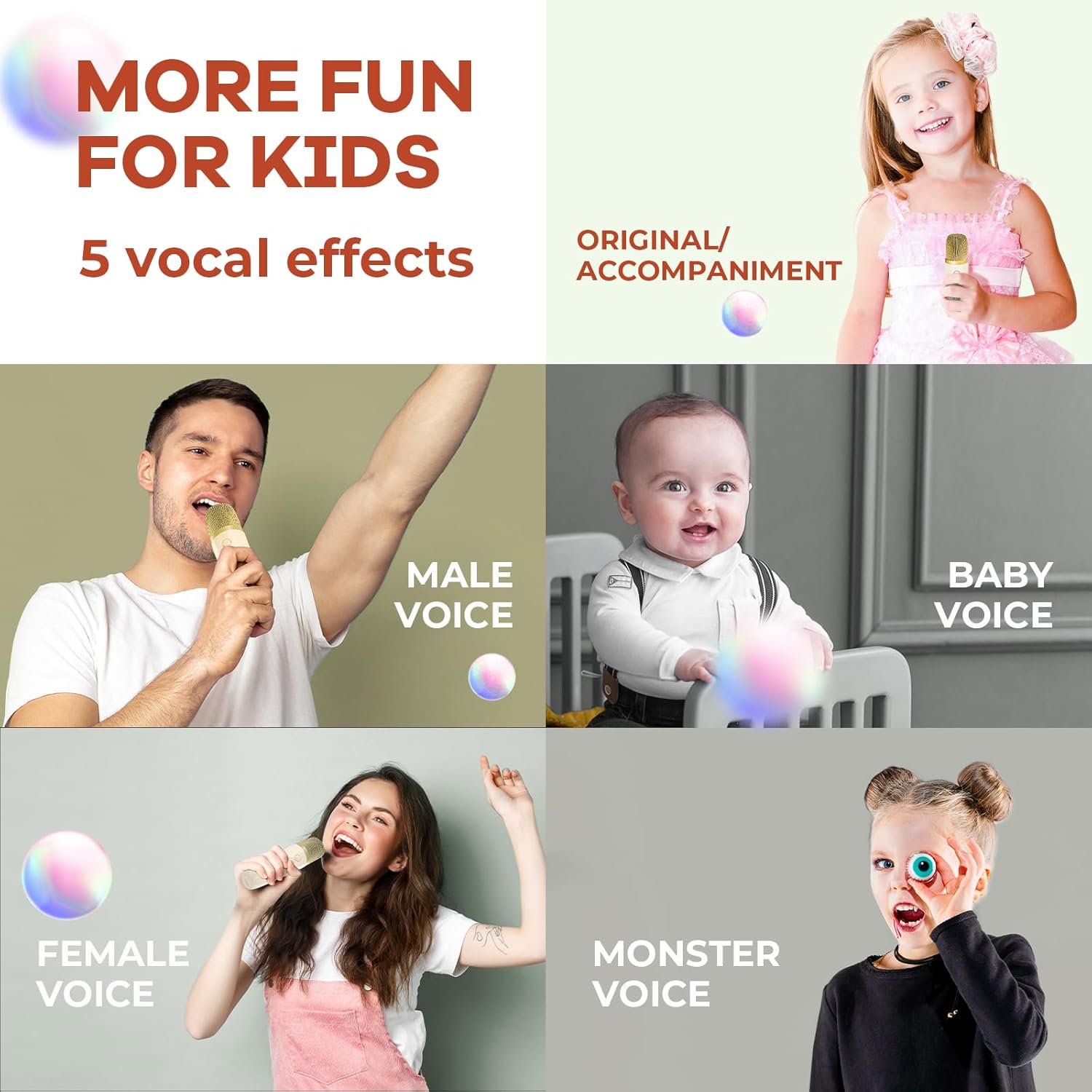 YLL Mini Karaoke Machine with 2 Wireless Microphones for Kids Adults, Portable Bluetooth Speaker Gift for Girls Toys 4, 5, 6, 7, 8, 10, 12+ Years Old Teens Birthday(Beige)