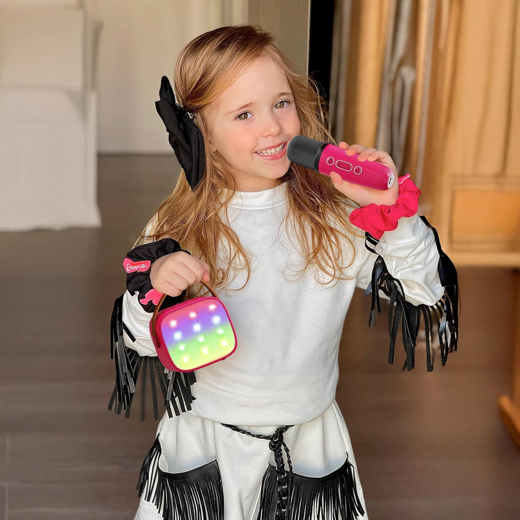 YLL Mini Karaoke Machine for Kids Toys, Portable Bluetooth Speaker with 2 Wireless Microphones, Birthday Gifts for Girls 3, 4, 5, 6, 7, 8, 9, 10, 11, 12+ Years Old Toddler Teens (Hotpink)