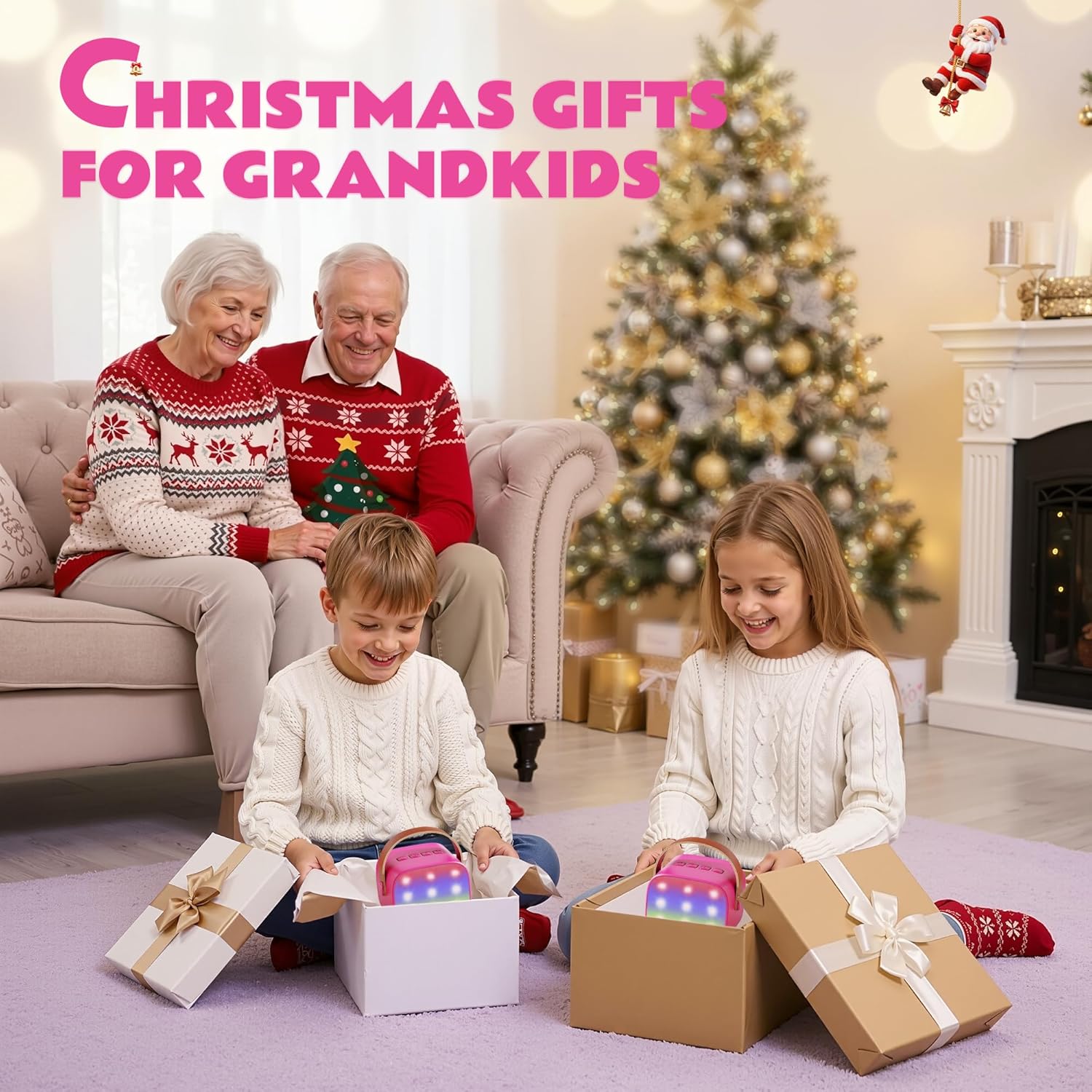 YLL Mini Karaoke Machine for Kids Toys, Portable Bluetooth Speaker with 2 Wireless Microphones, Birthday Gifts for Girls 3, 4, 5, 6, 7, 8, 9, 10, 11, 12+ Years Old Toddler Teens (Hotpink)